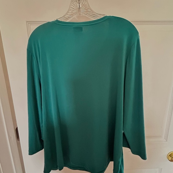 Chicos Off the Rack scoop neck tee, 3/4 sleeves. Very comfortable, Sz 3 $10 NWT - Picture 5 of 10